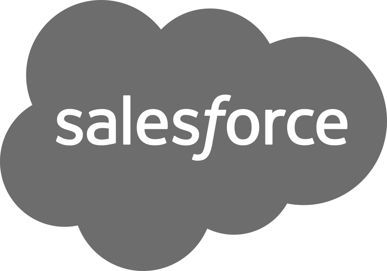 Salesforce Logo Black and White